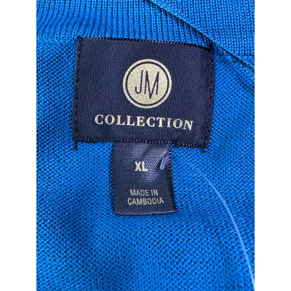 JM Collection Core‎ Cardigan Tuscan Teal XL Gold Button Open Front NEW - Picture 3 of 7